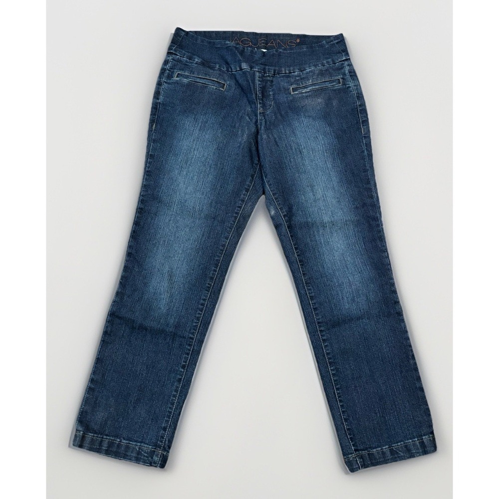 Jag Jeans Womens 10 Straight Leg Mid Rise Stretch Pull-On Blue Denim Jeans 31x26